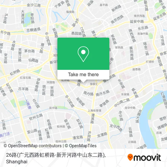 26路(广元西路虹桥路-新开河路中山东二路) map