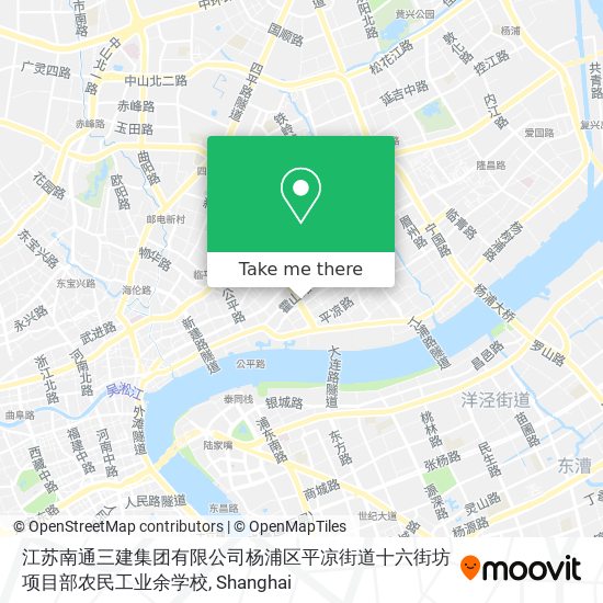 江苏南通三建集团有限公司杨浦区平凉街道十六街坊项目部农民工业余学校 map