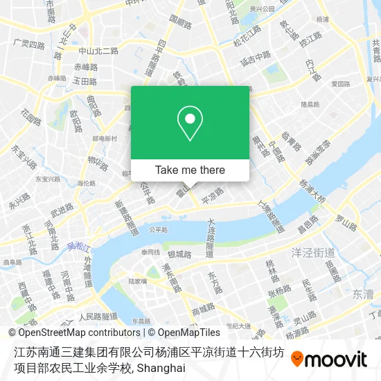 江苏南通三建集团有限公司杨浦区平凉街道十六街坊项目部农民工业余学校 map