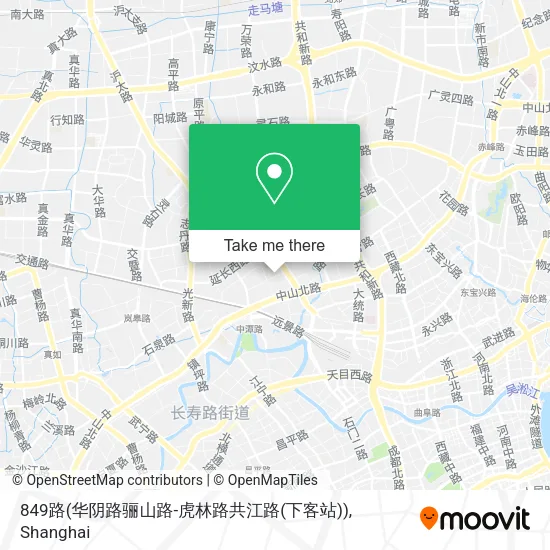 849路(华阴路骊山路-虎林路共江路(下客站)) map
