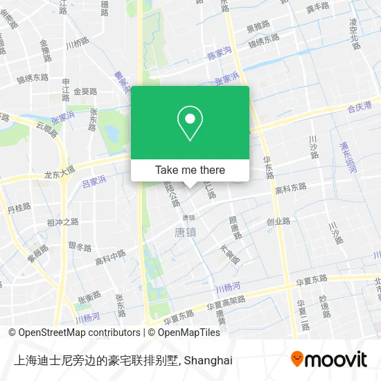 上海迪士尼旁边的豪宅联排别墅 map