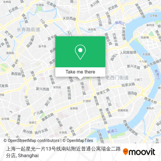 上海一起星光一片13号线南站附近普通公寓瑞金二路分店 map