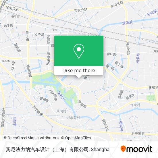 宾尼法力纳汽车设计（上海）有限公司 map