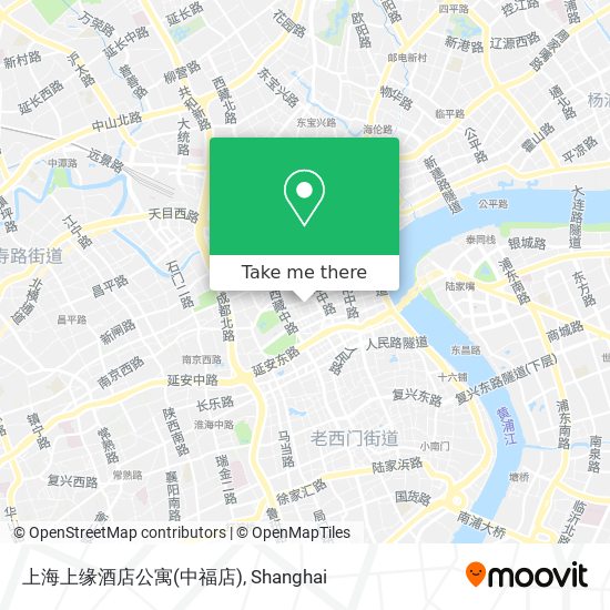 上海上缘酒店公寓(中福店) map