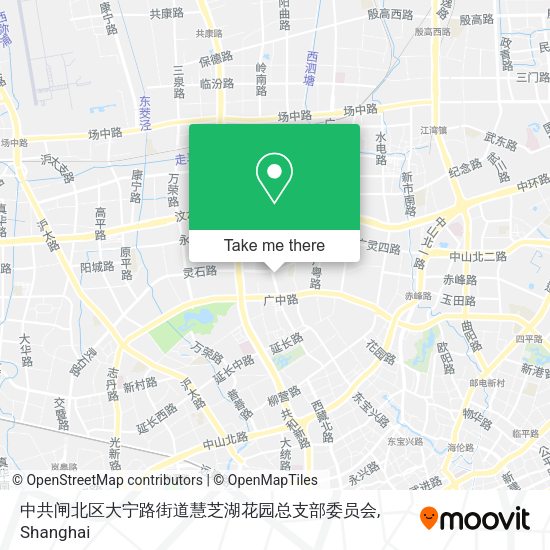 中共闸北区大宁路街道慧芝湖花园总支部委员会 map