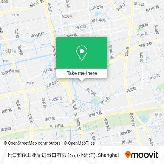 上海市轻工业品进出口有限公司(小浦江) map