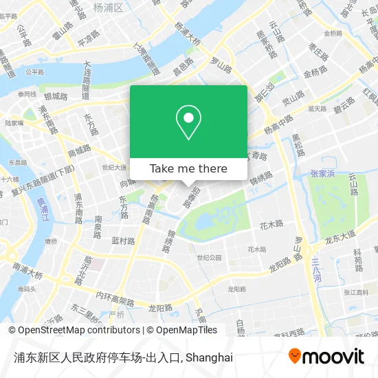 浦东新区人民政府停车场-出入口 map