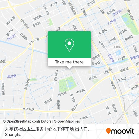 九亭镇社区卫生服务中心地下停车场-出入口 map