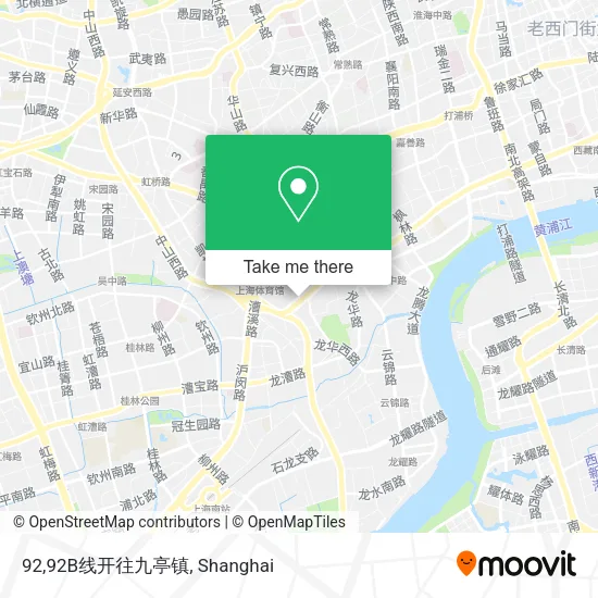 92,92B线开往九亭镇 map