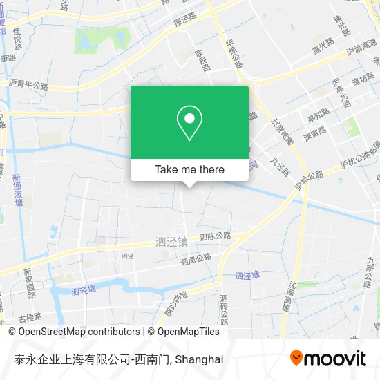 泰永企业上海有限公司-西南门 map