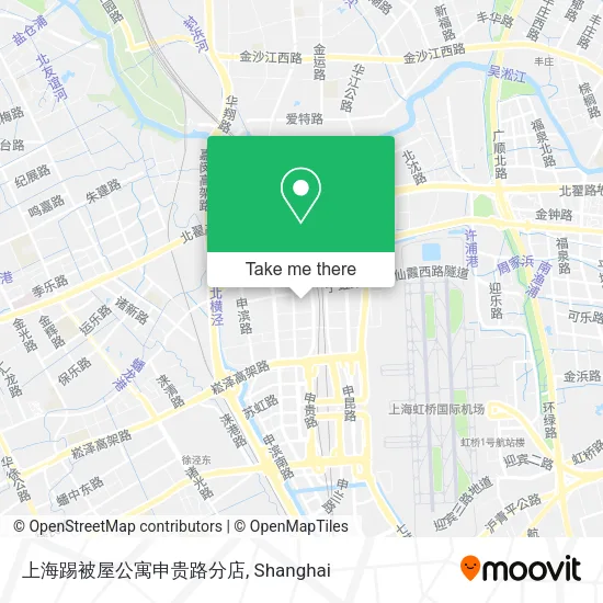 上海踢被屋公寓申贵路分店 map