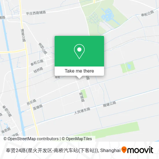 奉贤24路(星火开发区-南桥汽车站(下客站)) map