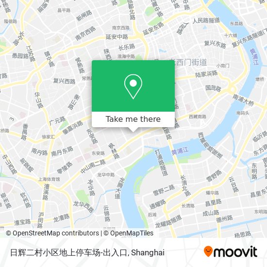 日辉二村小区地上停车场-出入口 map