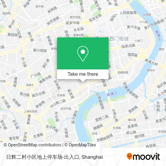 日辉二村小区地上停车场-出入口 map