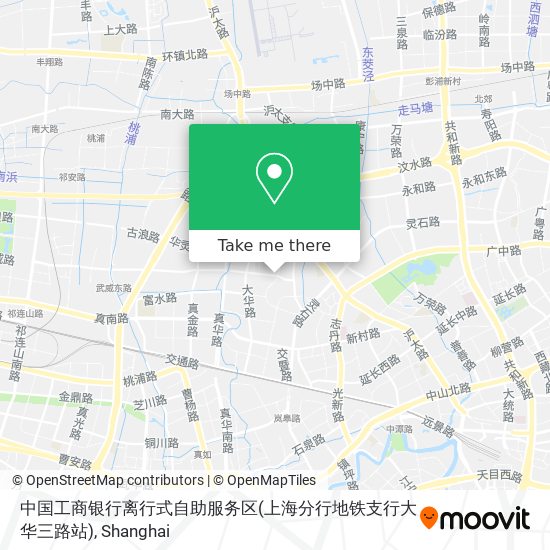 中国工商银行离行式自助服务区(上海分行地铁支行大华三路站) map