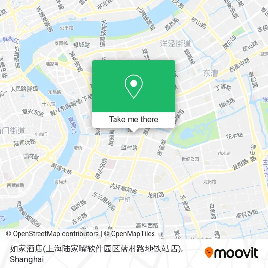 如家酒店(上海陆家嘴软件园区蓝村路地铁站店) map