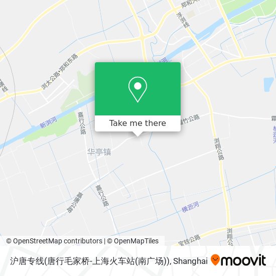 沪唐专线(唐行毛家桥-上海火车站(南广场)) map