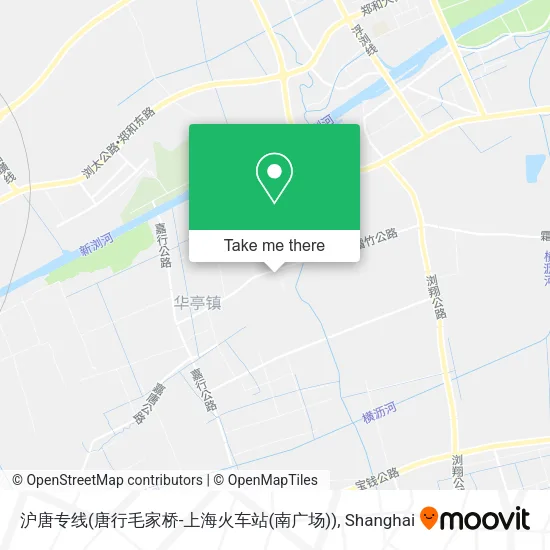 沪唐专线(唐行毛家桥-上海火车站(南广场)) map