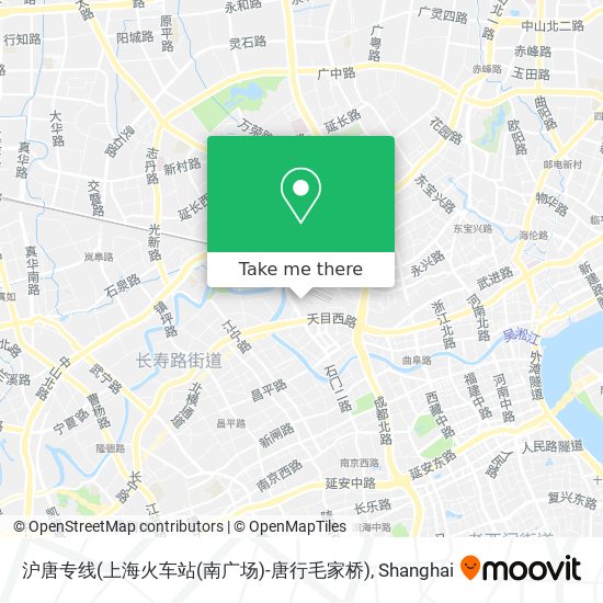 沪唐专线(上海火车站(南广场)-唐行毛家桥) map