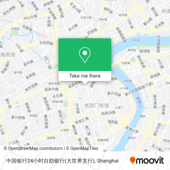 中国银行24小时自助银行(大世界支行) map