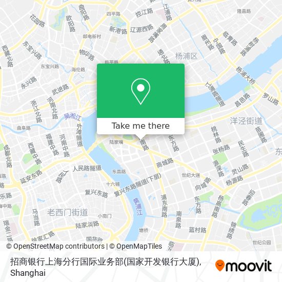 招商银行上海分行国际业务部(国家开发银行大厦) map