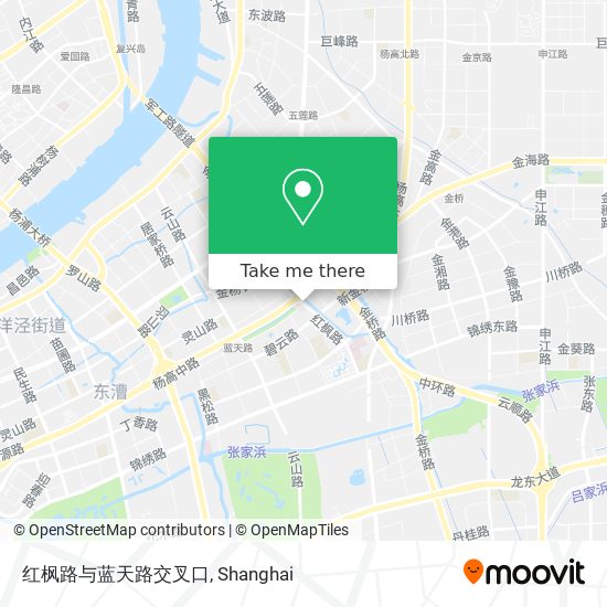 红枫路与蓝天路交叉口 map