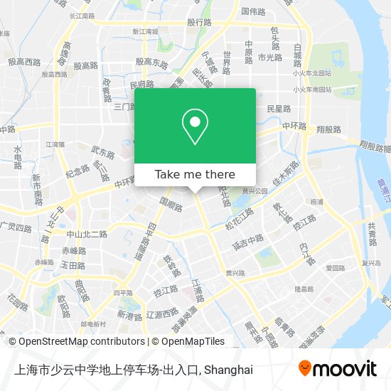 上海市少云中学地上停车场-出入口 map