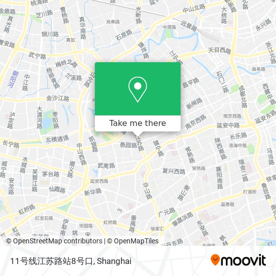 11号线江苏路站8号口 map