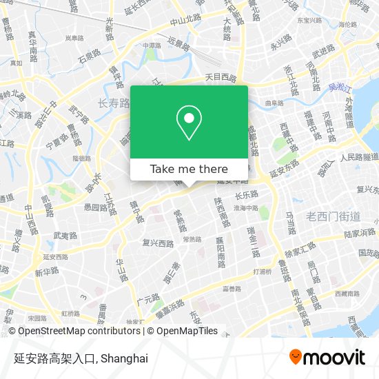 延安路高架入口 map