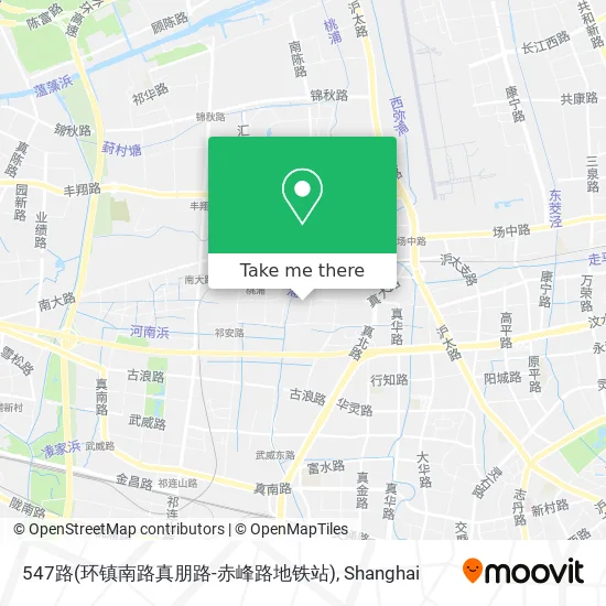 547路(环镇南路真朋路-赤峰路地铁站) map