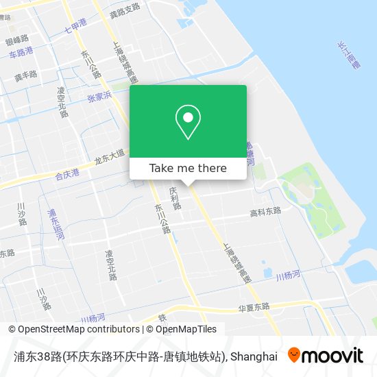 浦东38路(环庆东路环庆中路-唐镇地铁站) map