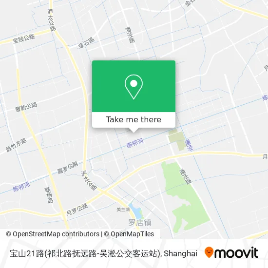 宝山21路(祁北路抚远路-吴淞公交客运站) map