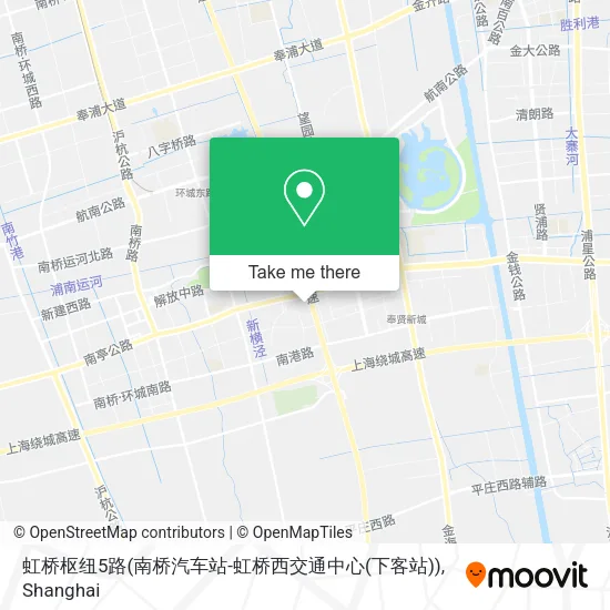 虹桥枢纽5路(南桥汽车站-虹桥西交通中心(下客站)) map