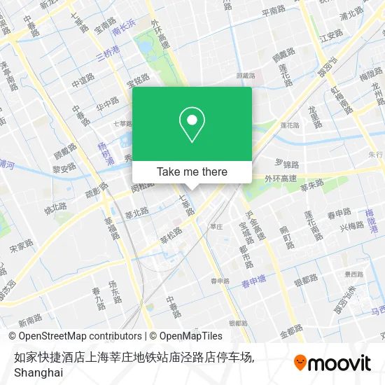 如家快捷酒店上海莘庄地铁站庙泾路店停车场 map