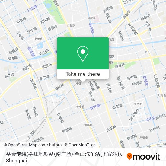 莘金专线(莘庄地铁站(南广场)-金山汽车站(下客站)) map