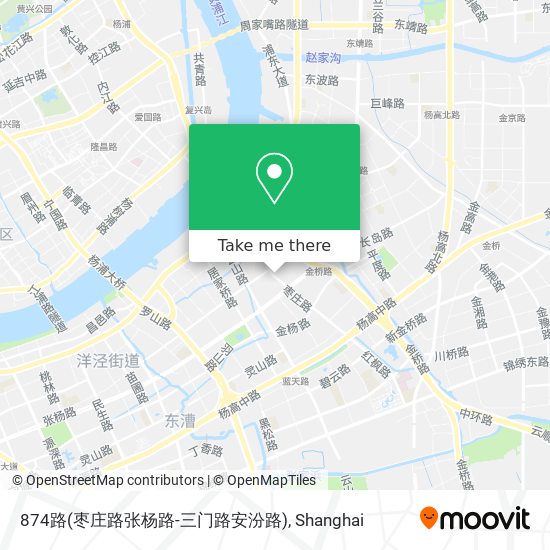 874路(枣庄路张杨路-三门路安汾路) map