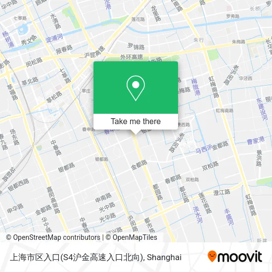 上海市区入口(S4沪金高速入口北向) map