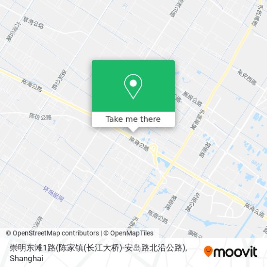 崇明东滩1路(陈家镇(长江大桥)-安岛路北沿公路) map