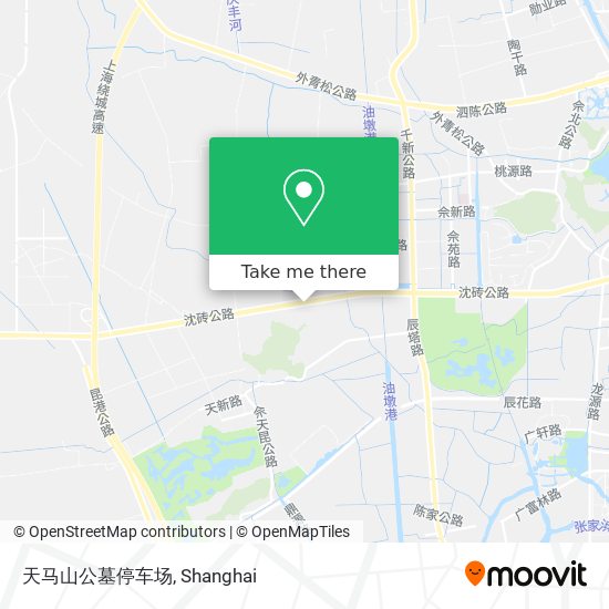 天马山公墓停车场 map
