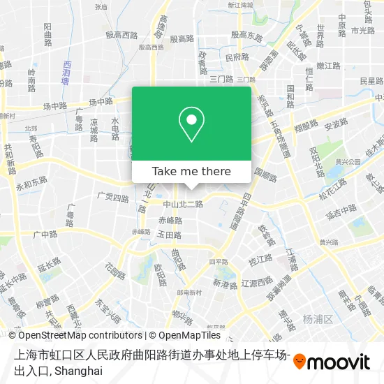 上海市虹口区人民政府曲阳路街道办事处地上停车场-出入口 map