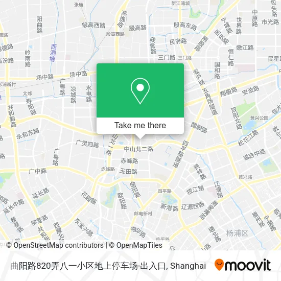 曲阳路820弄八一小区地上停车场-出入口 map