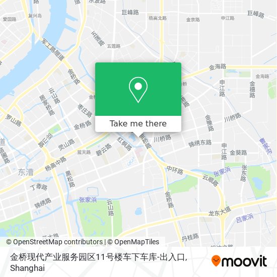 金桥现代产业服务园区11号楼车下车库-出入口 map