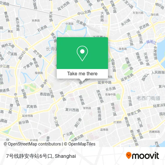7号线静安寺站6号口 map