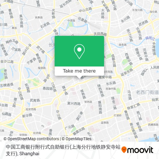 中国工商银行附行式自助银行(上海分行地铁静安寺站支行) map
