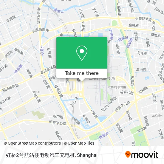 虹桥2号航站楼电动汽车充电桩 map