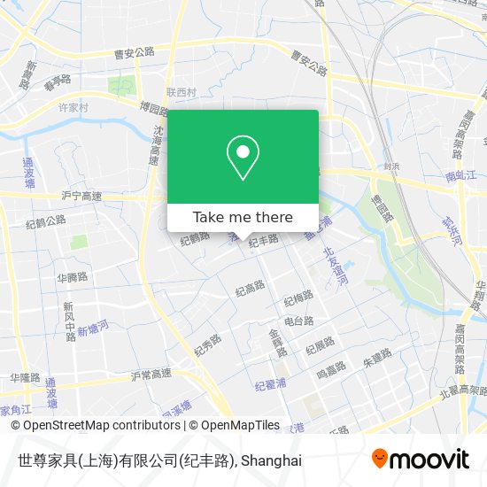 世尊家具(上海)有限公司(纪丰路) map