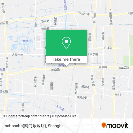 sabasaba(南门乐购店) map