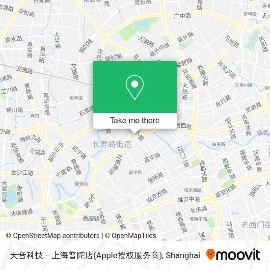 天音科技－上海普陀店(Apple授权服务商) map