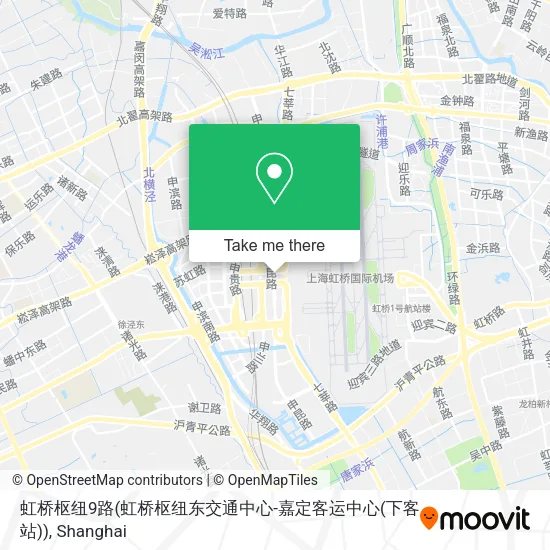 虹桥枢纽9路(虹桥枢纽东交通中心-嘉定客运中心(下客站)) map