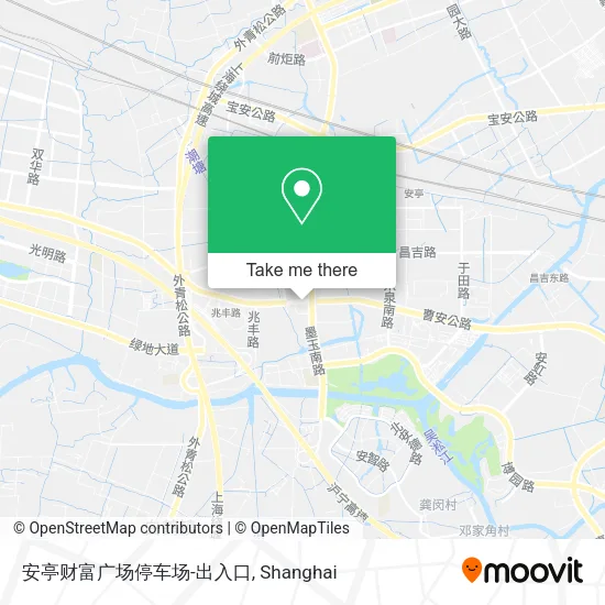 安亭财富广场停车场-出入口 map